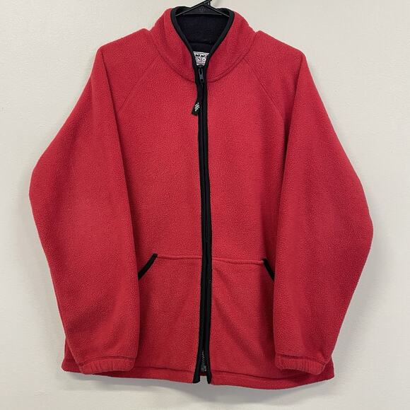 Alpine Tek Men’s Long Sleeve Fleece Full Zip Pullover Red Size Medium - Picture 1 of 8